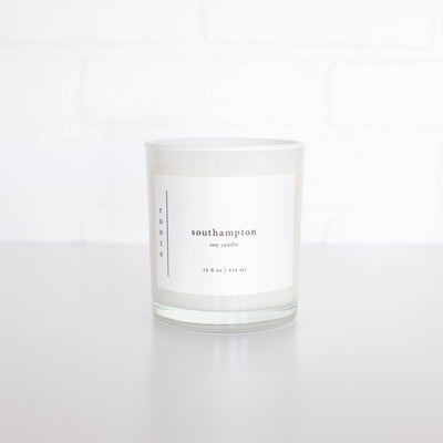 A smooth and elegant blend of soft floral notes with salty highlights. Crisp oceanic notes of sea salt with calming hues of jasmine, sweet cream, and musk. Made with American grown 100% soy wax.  The wicks are all cotton and void of lead and zinc.