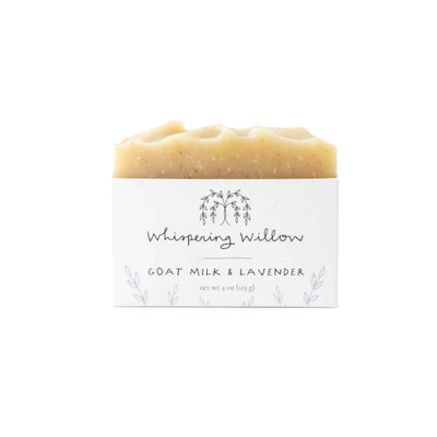Our Goat Milk Lavender soap has a gentle aroma that leaves you calm and grounded. The rich lather from our blend of organic oils, shea butter, and ground oats gently cleanses and exfoliates while moisturizing and providing essential vitamins and nutrients.   This soap is handcrafted and is free of palm oil, parabens, and sulfates.