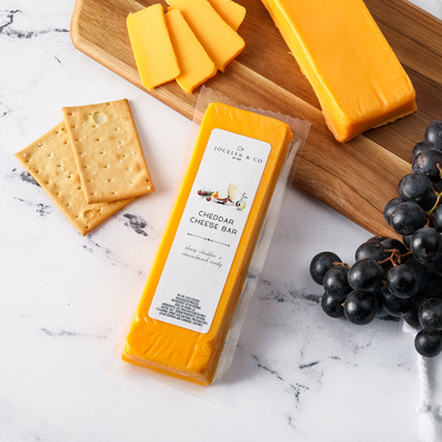 This 8 oz bar is a thick cheddar cheese bar.  It is shelf-stable (does not require refrigeration).  Please refrigerate after opening.  We recommend serving chilled.  Product size: 7" H x 3/4 D  Ounces: 8 oz (226.8G)