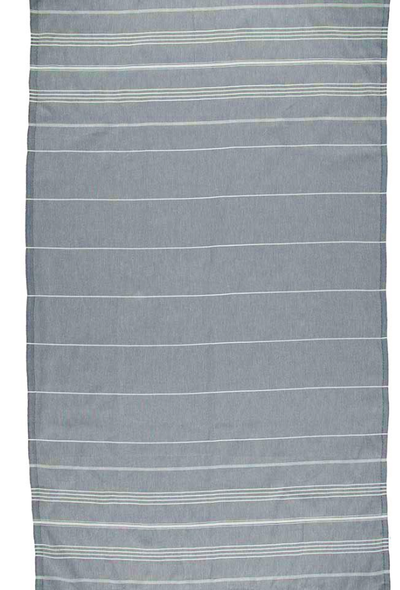 The Essential Towel is a must-have Turkish Towel for any home. Our beautiful striped designs are detailed with hand tied fringe and made with lightweight 100% Cotton. Dark grey with stripes.    The Essential Collection has been pre-washed for softness and will get softer after every use. These towels are also perfect in warm climates and for traveling because they dry quickly, are highly absorbent, and pack very small. 
