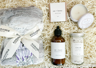 This care package is the perfect way to show your special someone just how much you care. Our unique gift set includes products crafted to help your loved one relax and restore their mind, body, and soul.  This care package helps foster relaxation, provide comfort, and is truly the perfect way to show your special someone that you care.